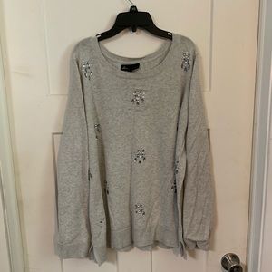 Lane Bryant 26/28 rhinestone embellished sweater